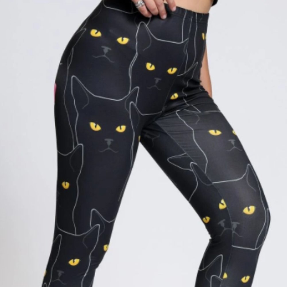 Black Cats! Fun Cat Leggings